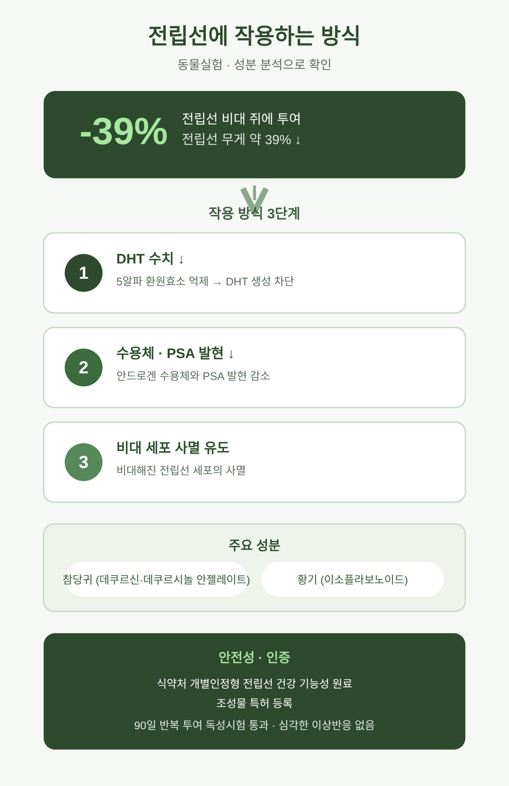 동물실험과 작용 방식 3단계