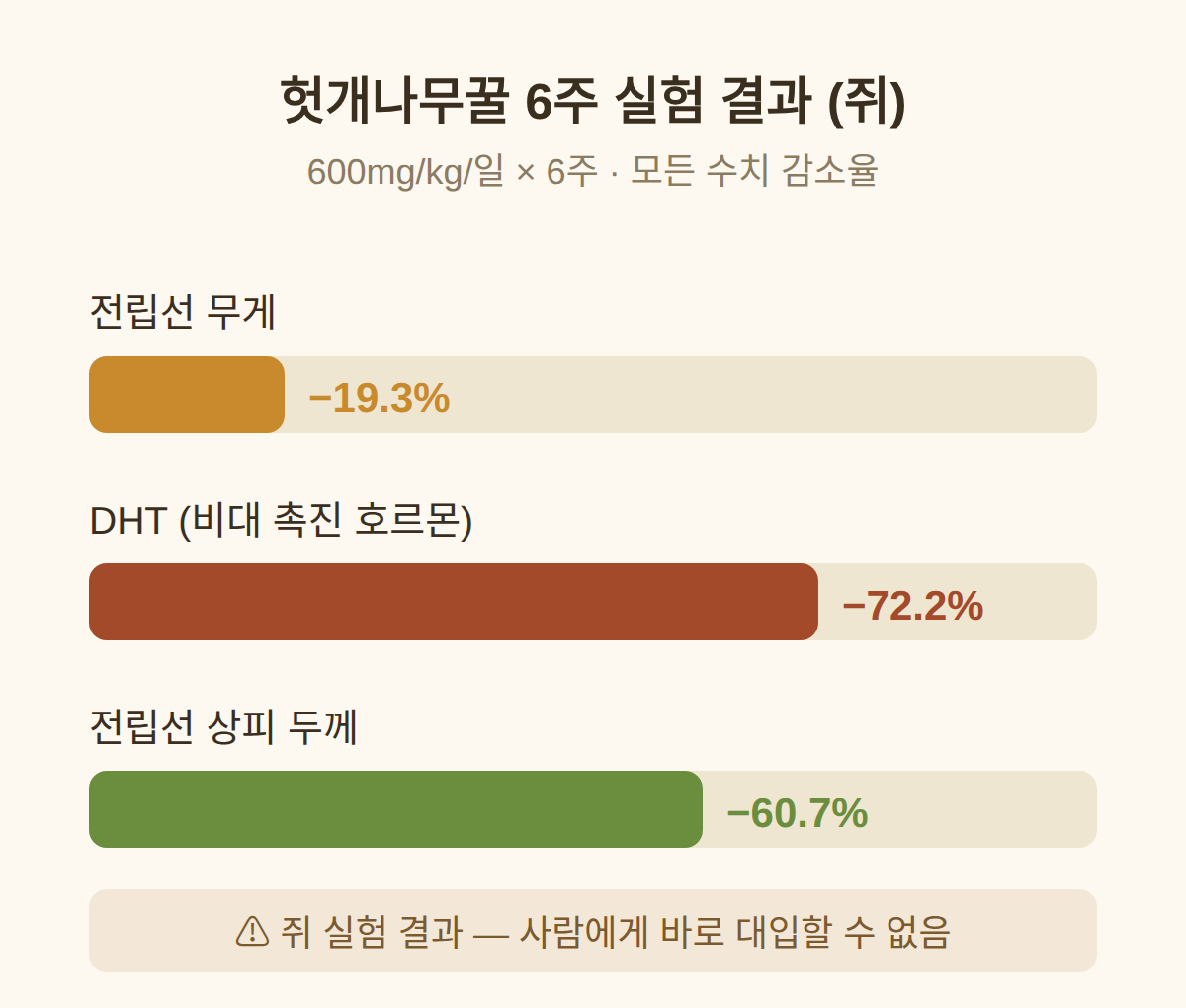 쥐 6주 실험 결과