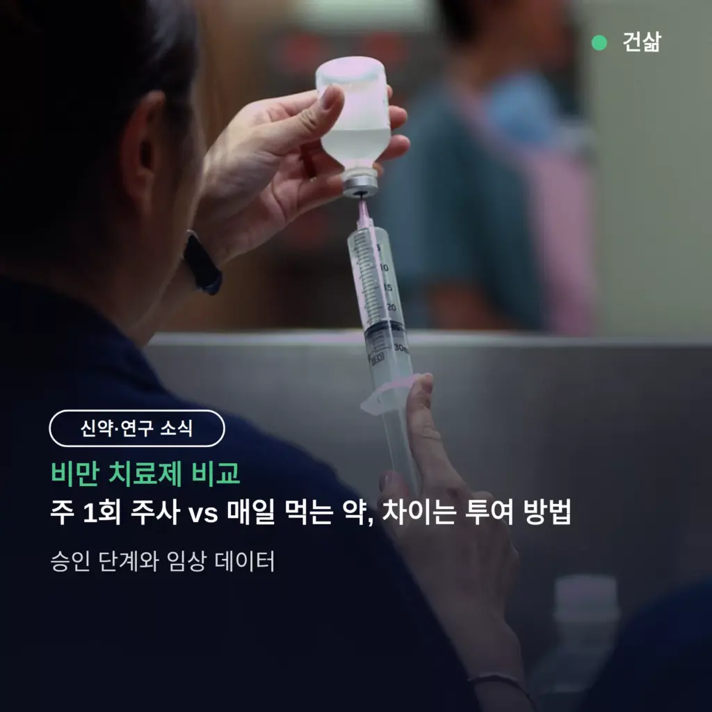 비만 치료제 비교 — 주 1회 주사 vs 매일 먹는 약, 차이는 투여 방법 하나