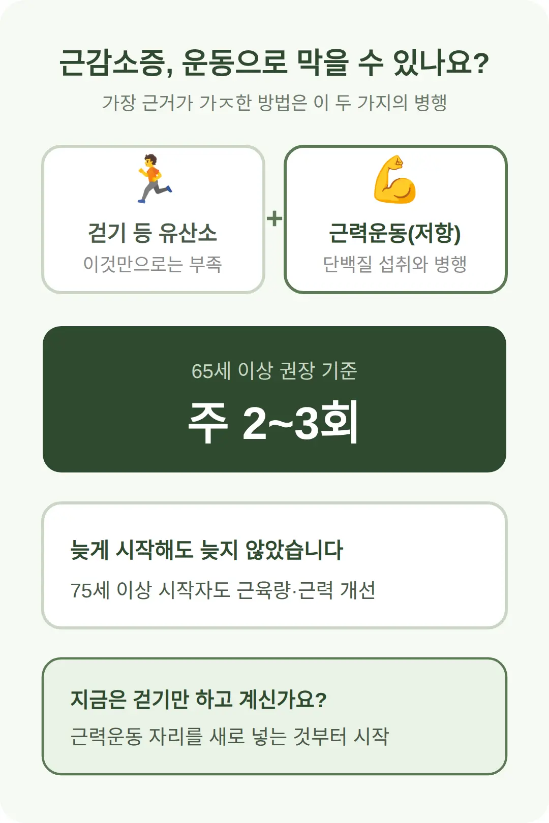 근감소증 운동으로 막을 수 있나요